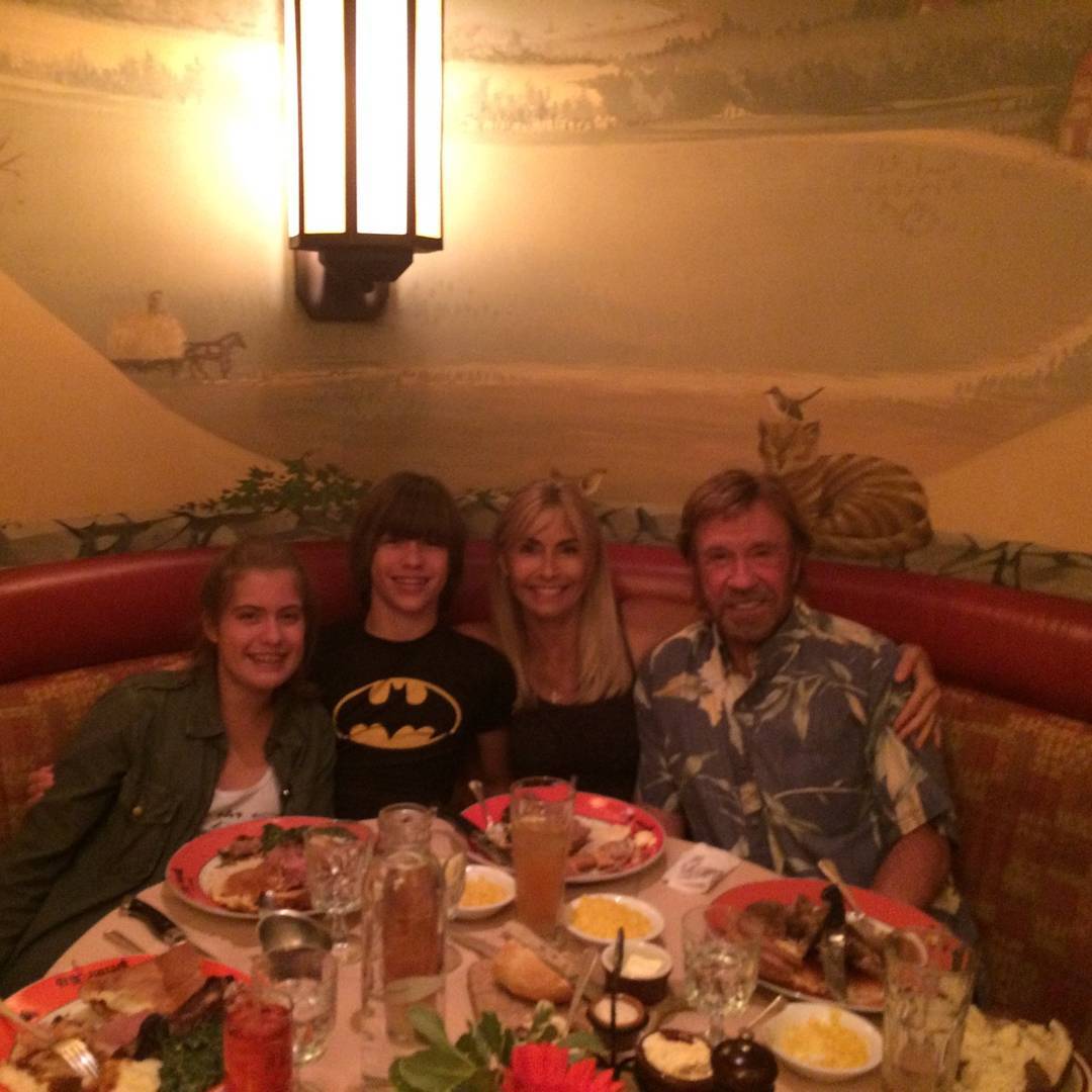 Danilee Kelly Norris and her family took a picture as they enjoyed a meal together. 